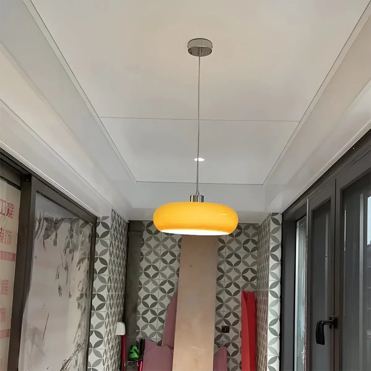 Luxury Retro Glass Pendant - Elegant LED Hanging Lamp