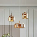 CrystalGlow Pendant - Elegant Pendant Lamp of Clear Glass