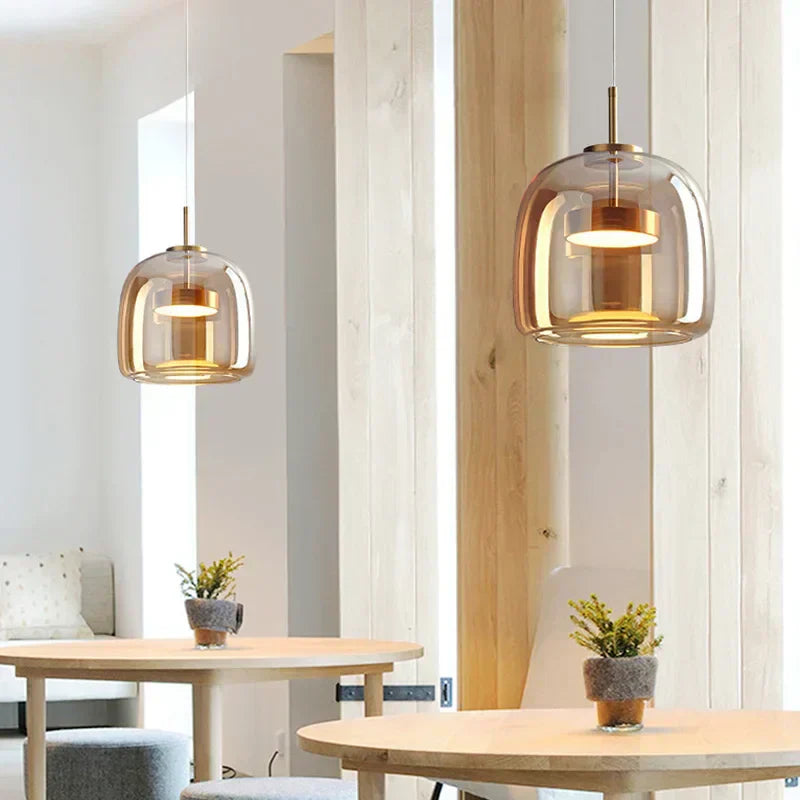 CrystalGlow Pendant - Elegant Clear Glass Pendant Lamp