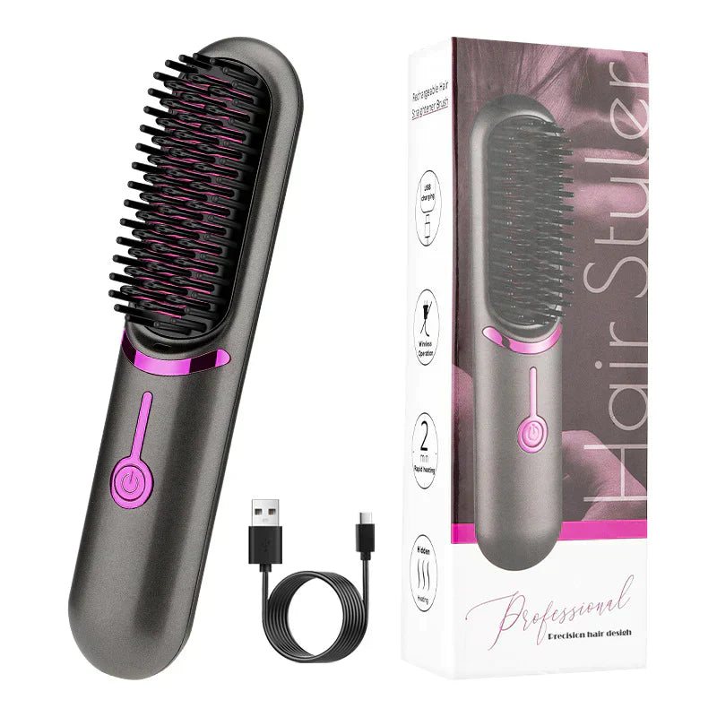 Tima Brush - Cordless Rechargeable Hair Straightening Brush