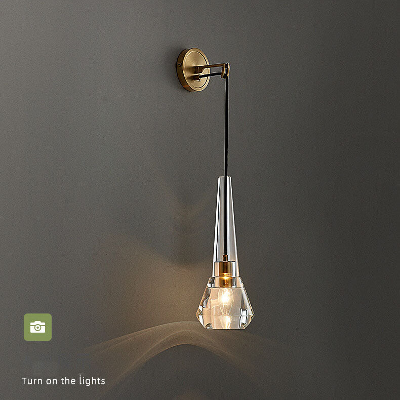 Luxury CrystalGlow Wall Lamp with Crystal Glass – Modern Design