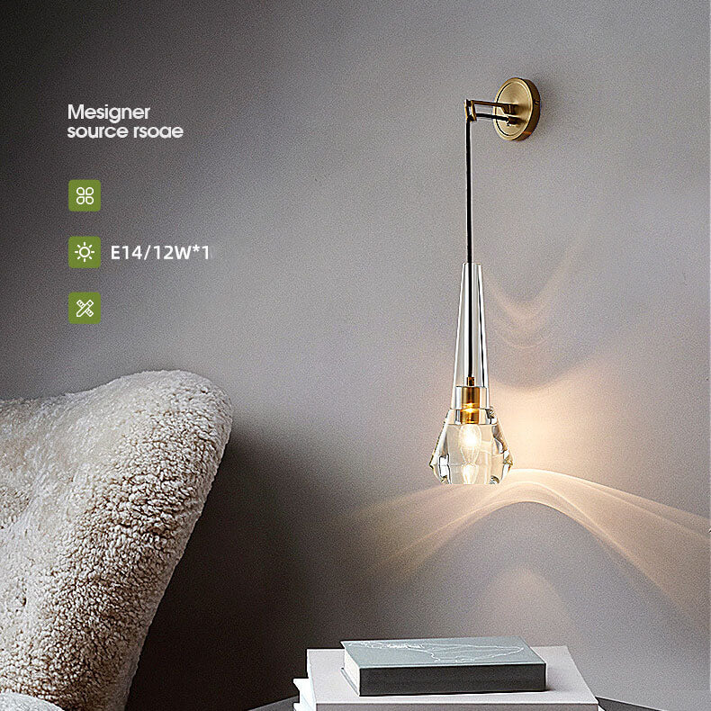 Luxury CrystalGlow Wall Lamp with Crystal Glass – Modern Design