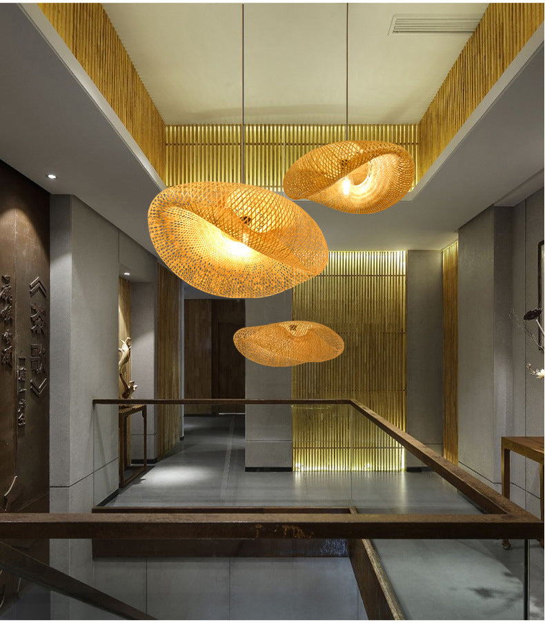 BambooLife Pendant Lamp - Hand-Woven Bamboo Lampshade for a Warm Interior