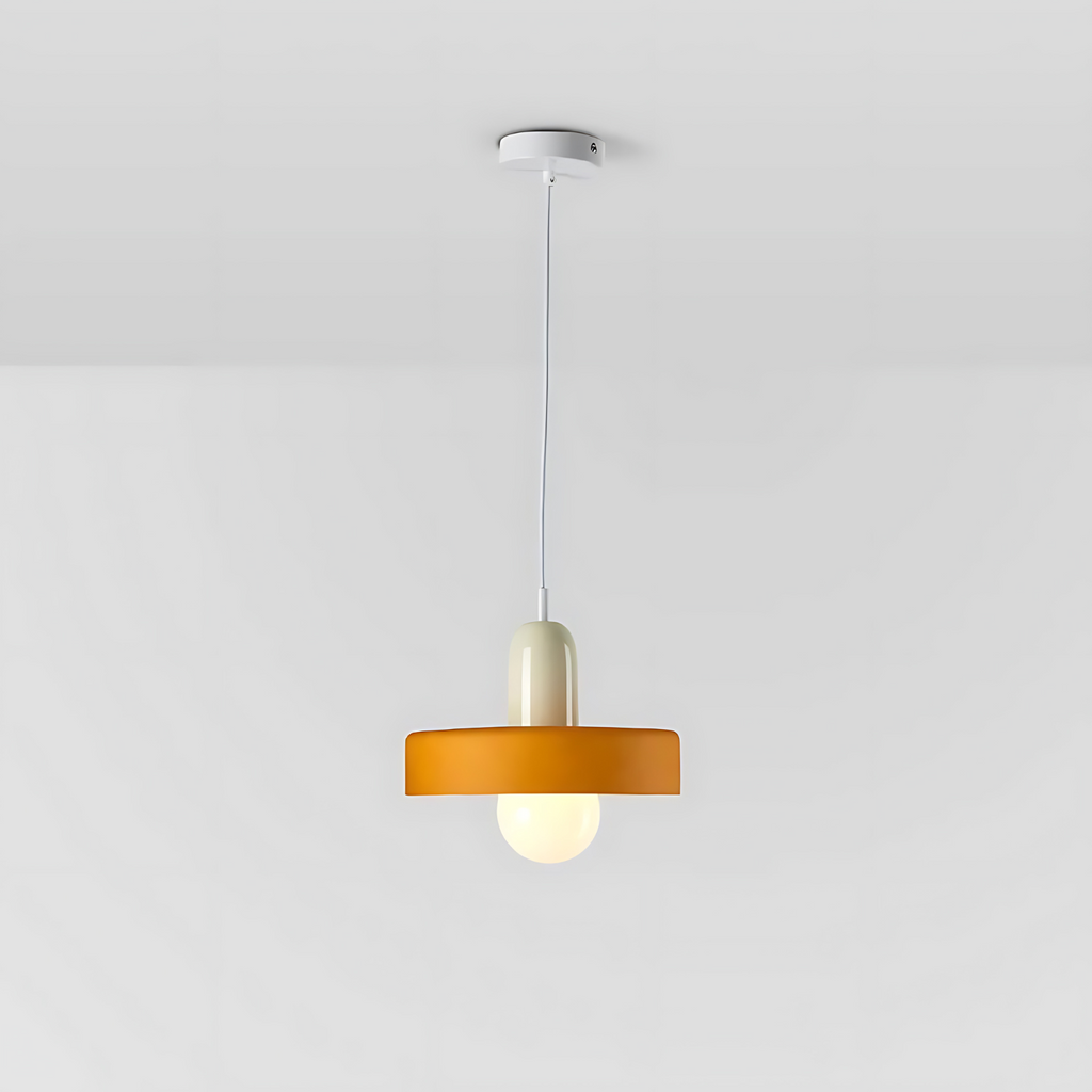 Celeste Élégance - Stylish Metal & Glass Pendant Lamp