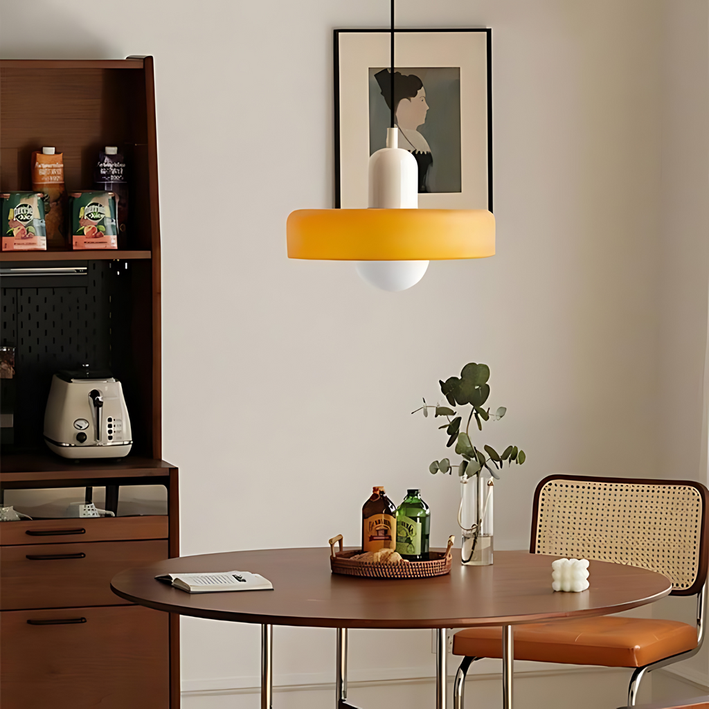 Celeste Élégance - Stylish Metal & Glass Pendant Lamp