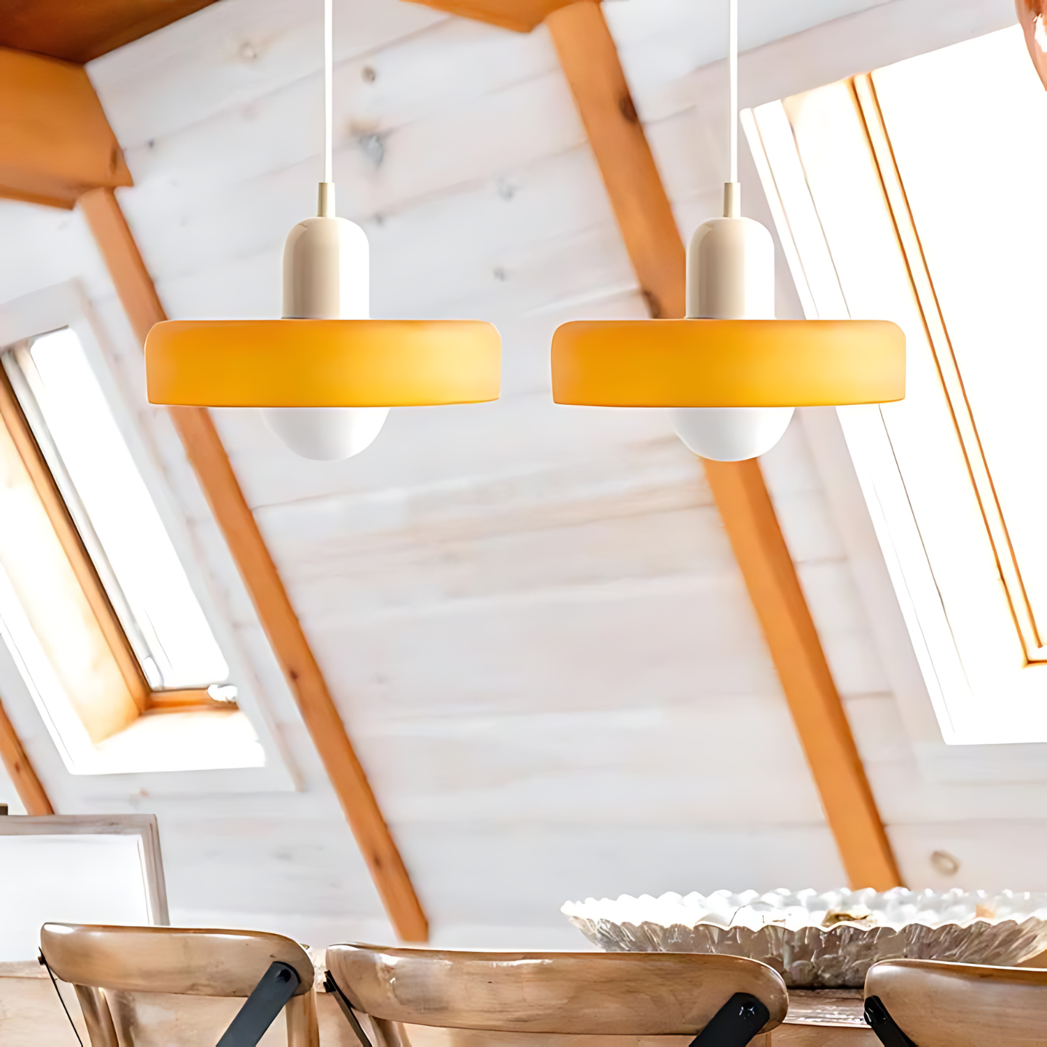 Celeste Élégance - Stylish Metal & Glass Pendant Lamp