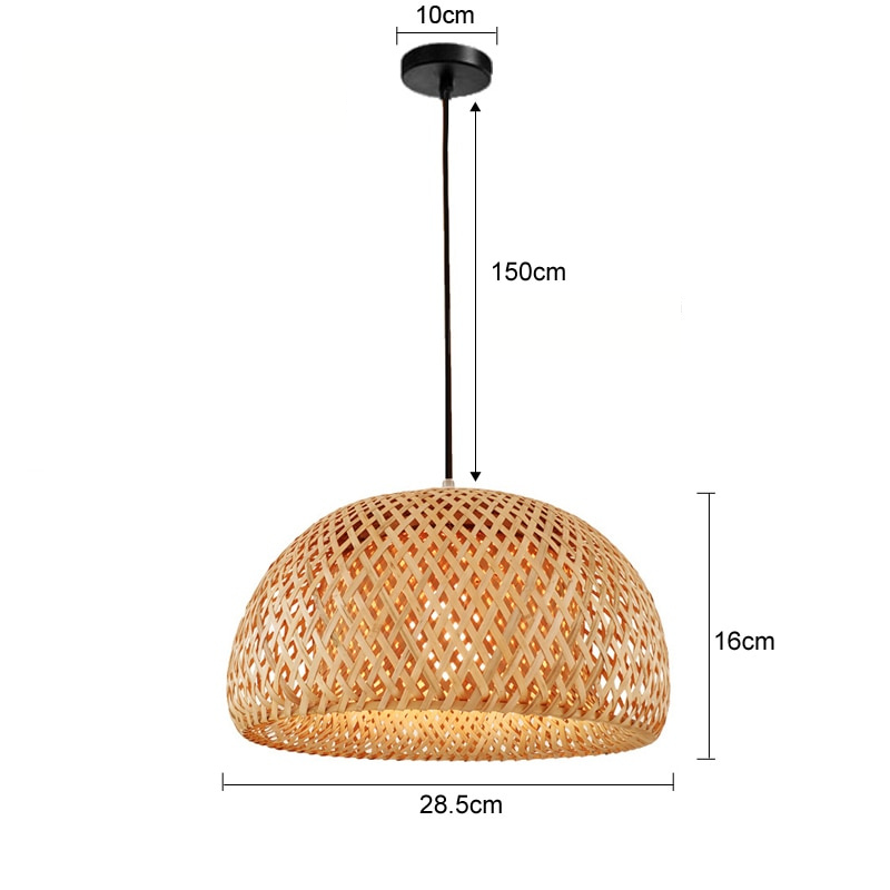 BambooLife Pendant Lamp - Hand-Woven Bamboo Lampshade for a Warm Interior