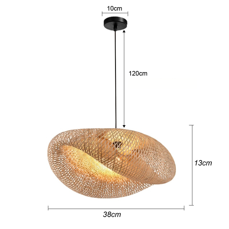 BambooLife Pendant Lamp - Hand-Woven Bamboo Lampshade for a Warm Interior