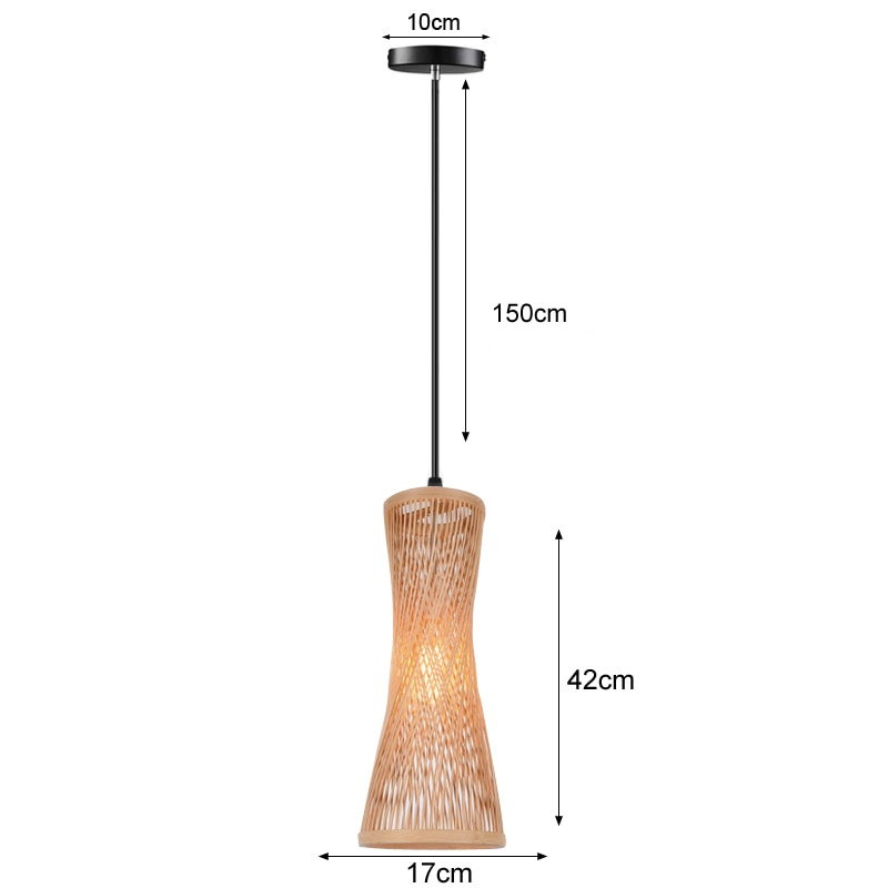 BambooLife Pendant Lamp - Hand-Woven Bamboo Lampshade for a Warm Interior