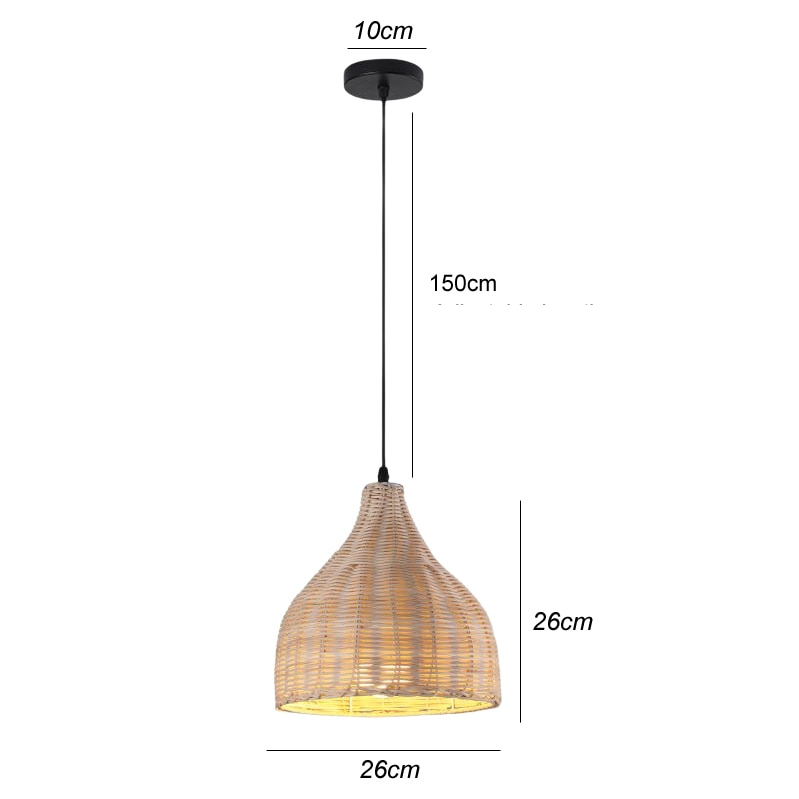 BambooLife Pendant Lamp - Hand-Woven Bamboo Lampshade for a Warm Interior