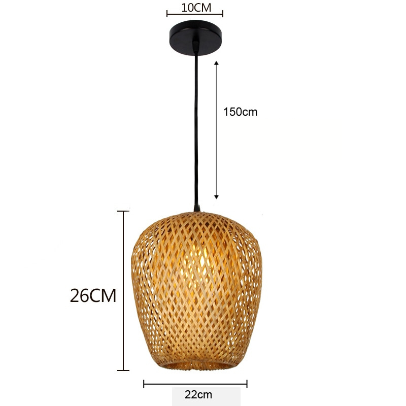 BambooLife Pendant Lamp - Hand-Woven Bamboo Lampshade for a Warm Interior
