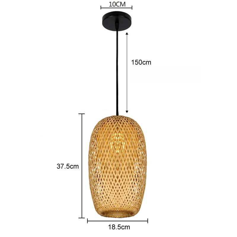 BambooLife Pendant Lamp - Hand-Woven Bamboo Lampshade for a Warm Interior