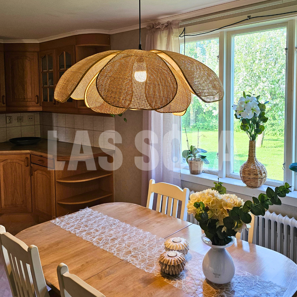 NaturelChic Lamp - Elegant Rattan Pendant Light for Bedroom