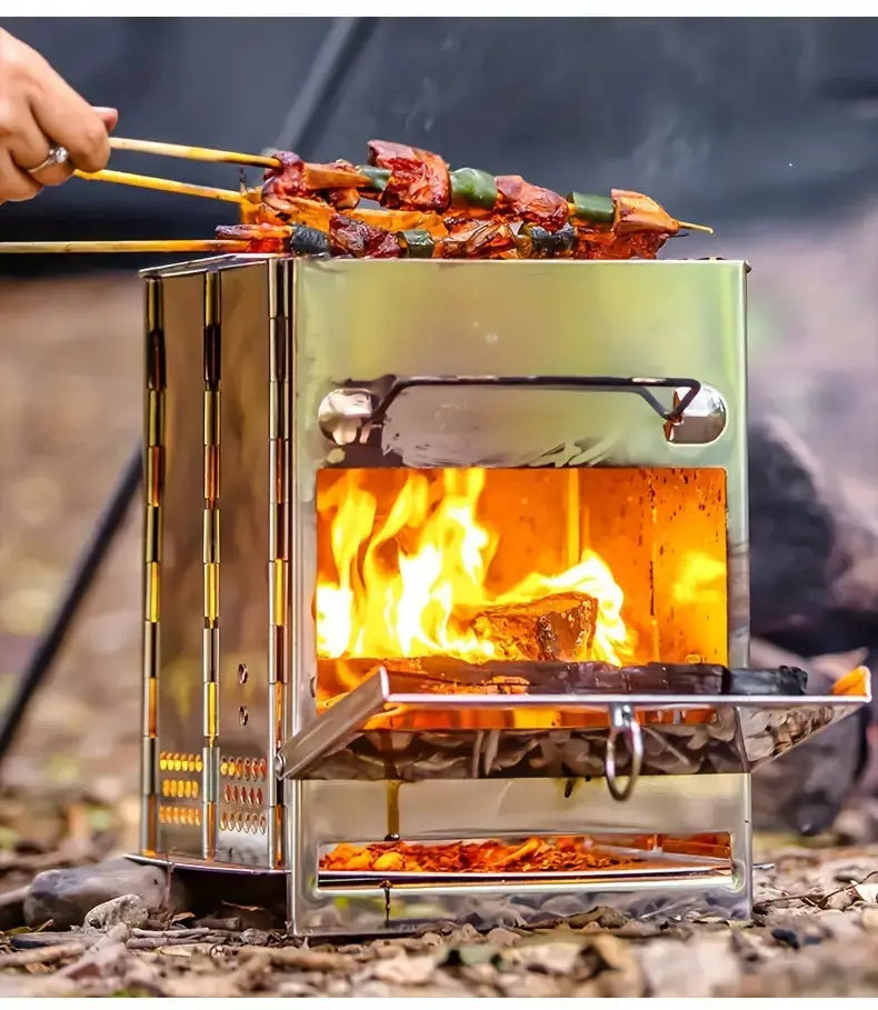 TrailFlame – Stylish Foldable Wood Stove of Stainless Steel