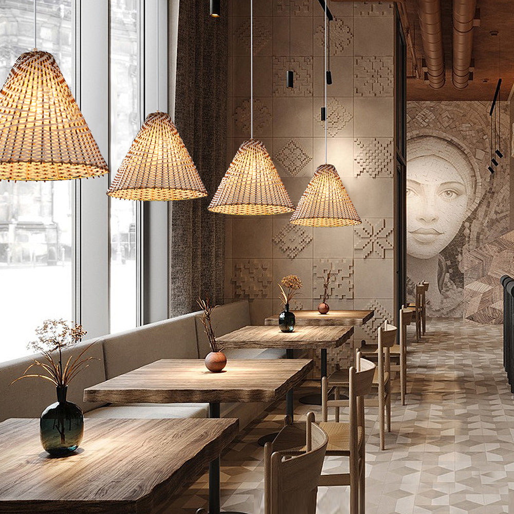 Boho Pendant Lamp - Handmade Rattan Hanging Lamp for Luxury Interiors