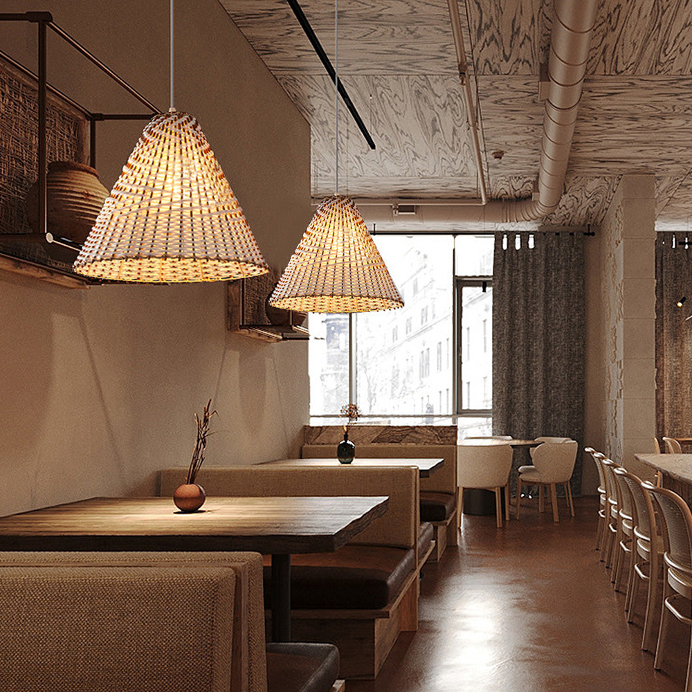 Boho Pendant Lamp - Handmade Rattan Hanging Lamp for Luxury Interiors