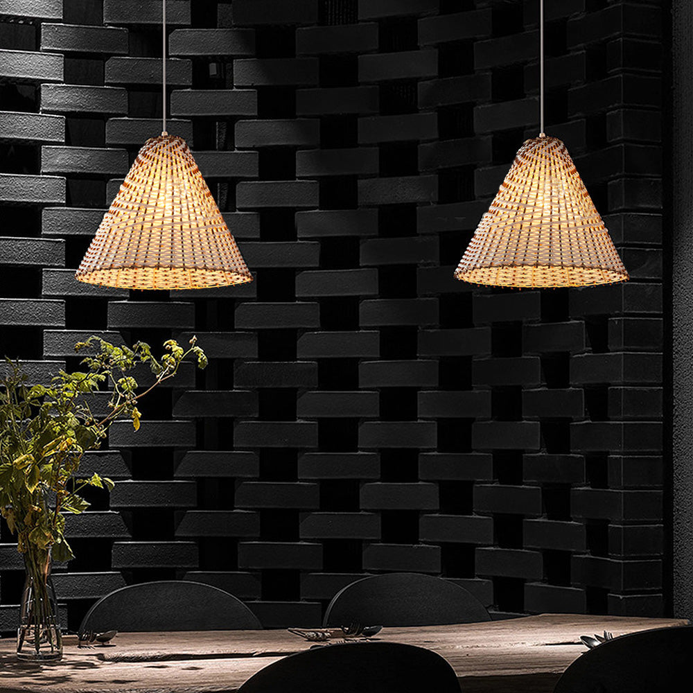 Boho Pendant Lamp - Handmade Rattan Hanging Lamp for Luxury Interiors