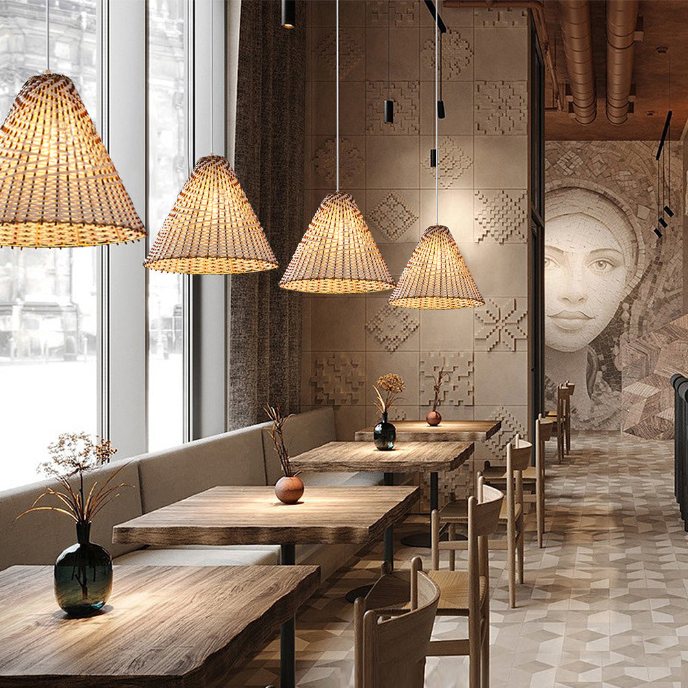 Boho Pendant Lamp - Handmade Rattan Hanging Lamp for Luxury Interiors