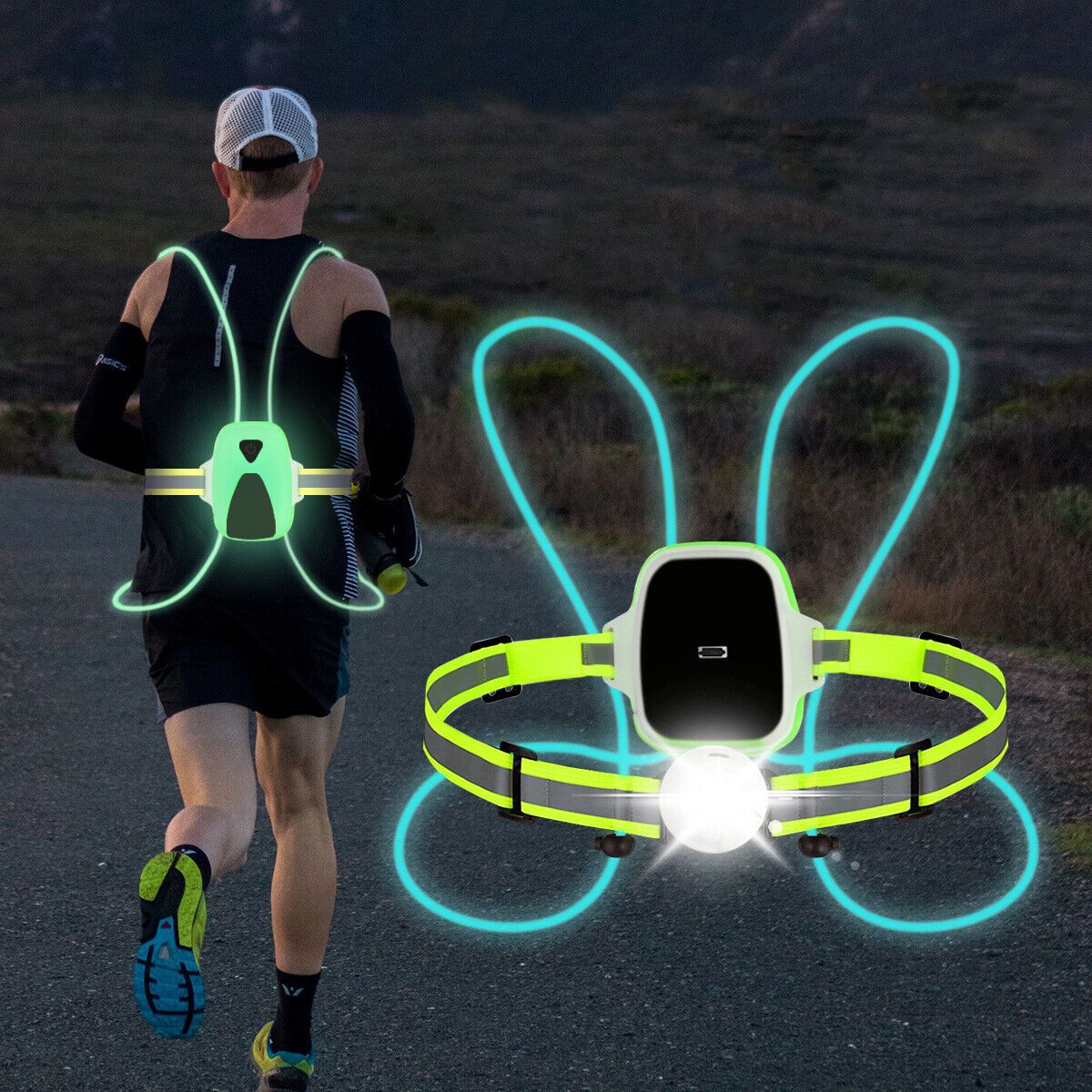 ReflectGlow - Illuminated Running Safety Vest for Outdoors