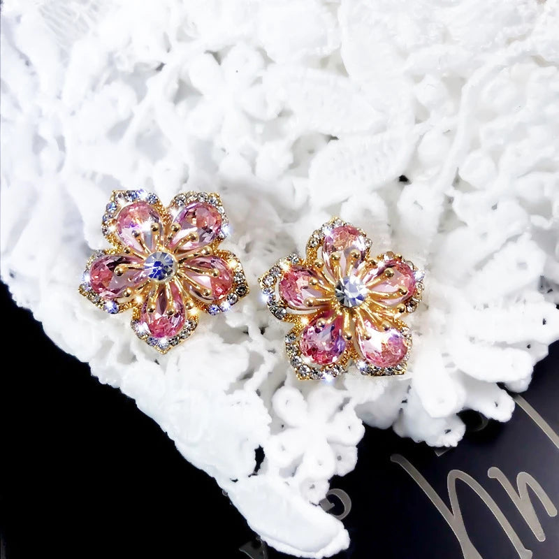 Jasmin Sterling Zirconia Rainbow Earrings - A Sparkling Addition to Your Look!