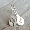 Elegant Silver Dandelion Earrings - Amira Collection