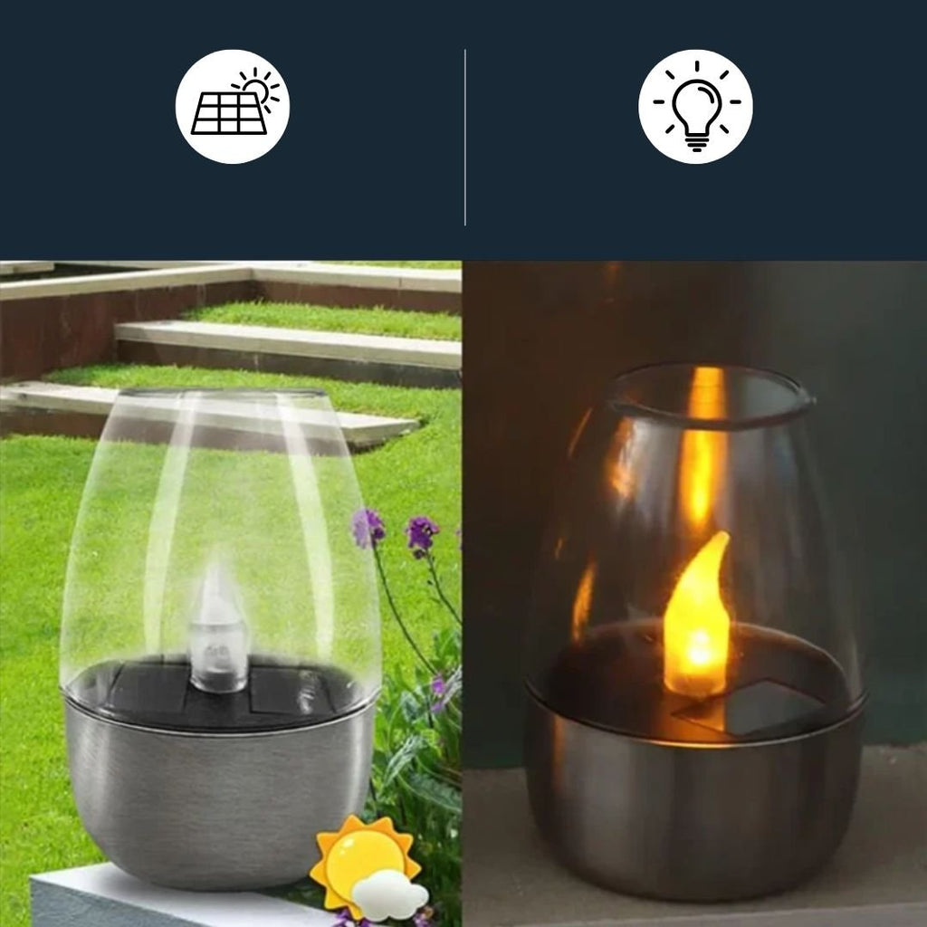 CandelaSoleil – Elegant Solar Lantern for Garden and Patio