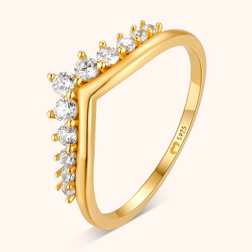 Allegra Zirconia Crown Ring - A Touch of Elegance