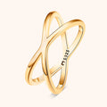 Elegant Double Crossover Ring - Calindra