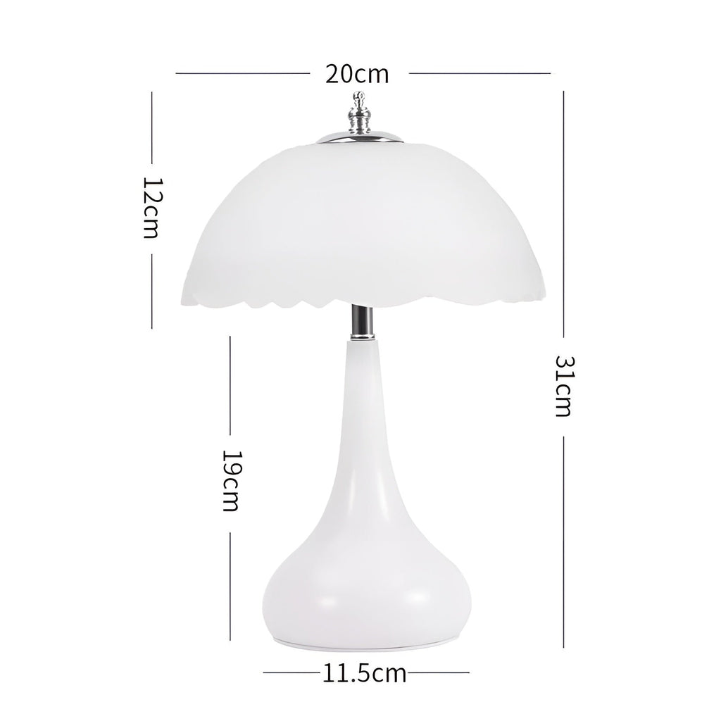 Eleganza Luxe Table Lamp – Timeless Mushroom Shape with LED Dimming Function in Soft Colors