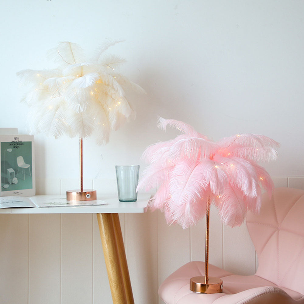 OstrichGlow Nightlight - Unique Mood Lamp with Pink Base