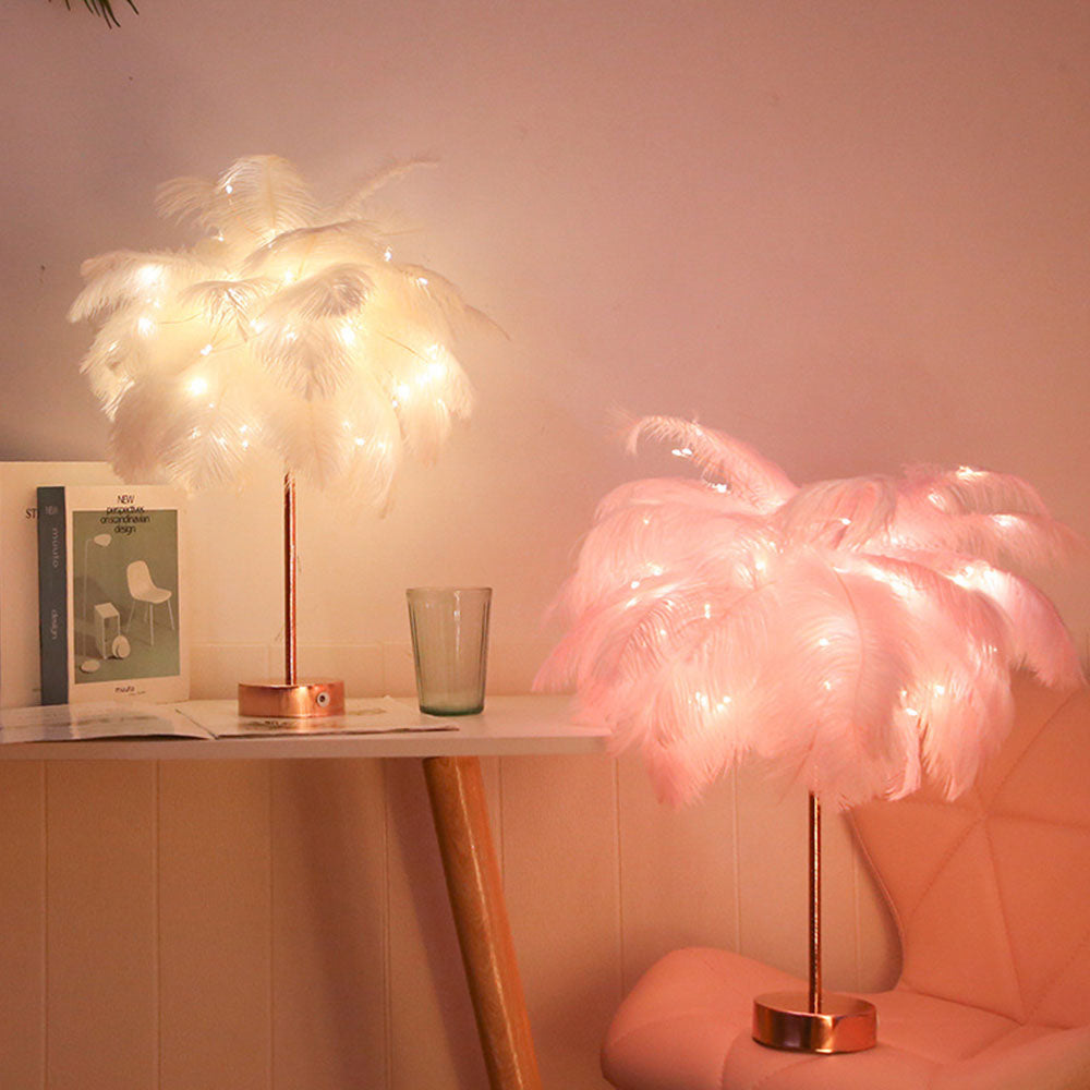 OstrichGlow Nightlight - Unique Mood Lamp with Pink Base