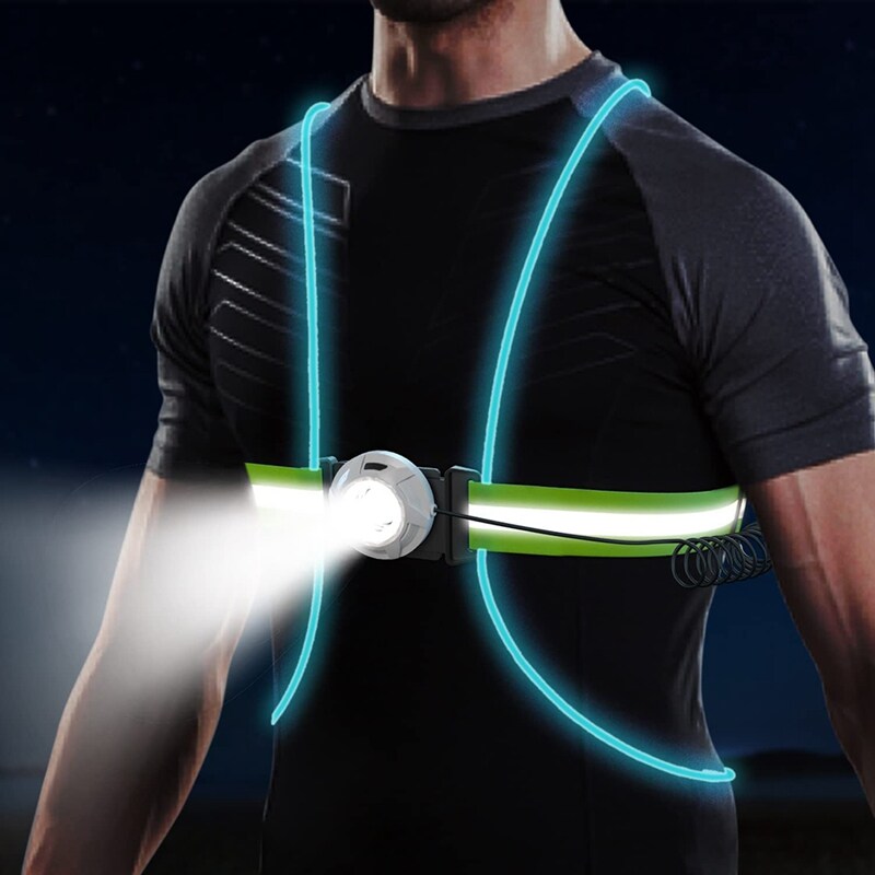 ReflectGlow - Illuminated Running Safety Vest for Outdoors