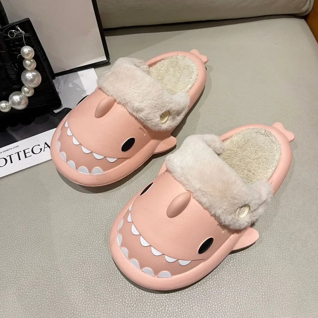 SharkSlippers - Playful Shark Cotton Slippers for Comfortable Indoor Use