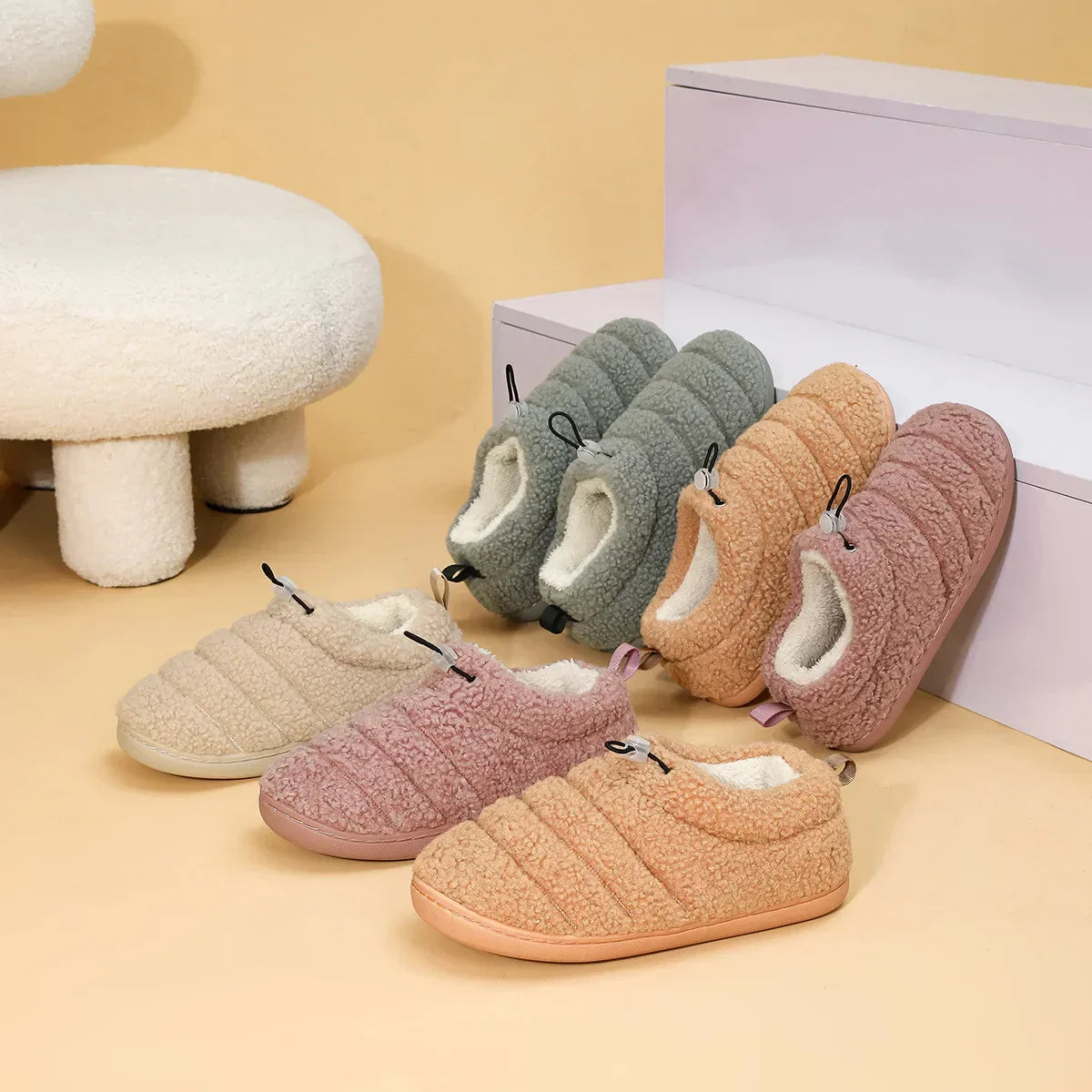 CloudWalk Slippers - Stylish Plush Non-Slip Slippers for Ultimate Winter Comfort