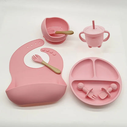 TinyBites – Stylish Silicone Baby Feeding Set