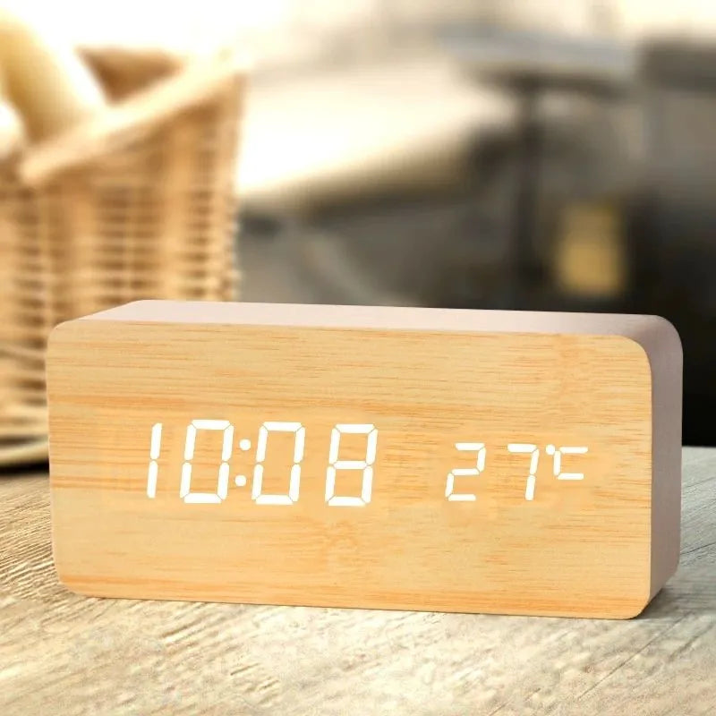 WoodTime – Natural Wooden Digital Clock
