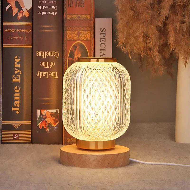 Dimmable Crystal Table Lamp - Stylish Gold Dimmable Table Lamp with Luxurious Crystal Design