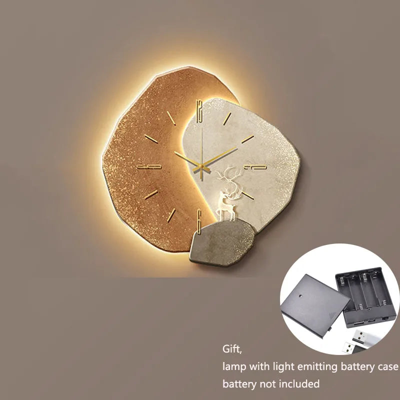 CreamWind Clock – Stylish Modern Wall Clock with LED