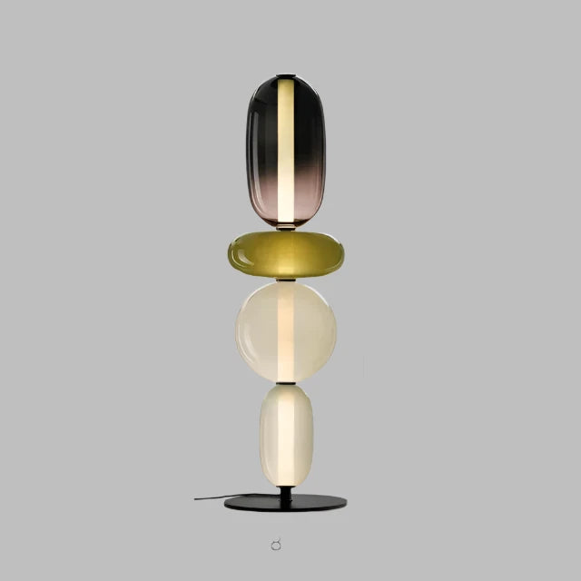 ChromaLuxe - Designer Floor Lamp with Color Accents for a Sparkling Ambiance