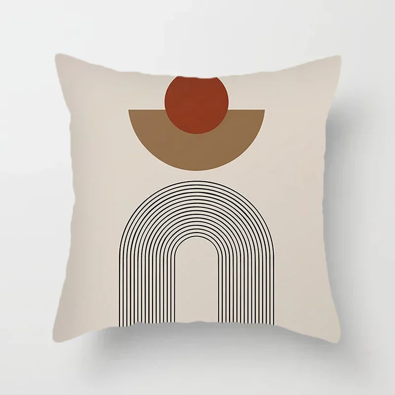 Aurum Cushion Cover - Modern Black and White Cushion Cover with Abstract Art Print