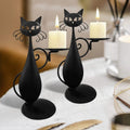 Midnight Panther - Mystical Black Cat Candle Holder
