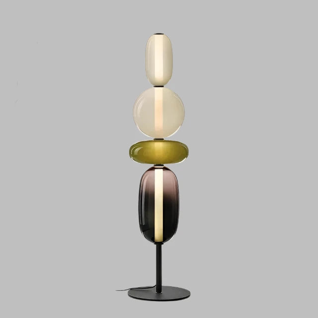 ChromaLuxe - Designer Floor Lamp with Color Accents for a Sparkling Ambiance