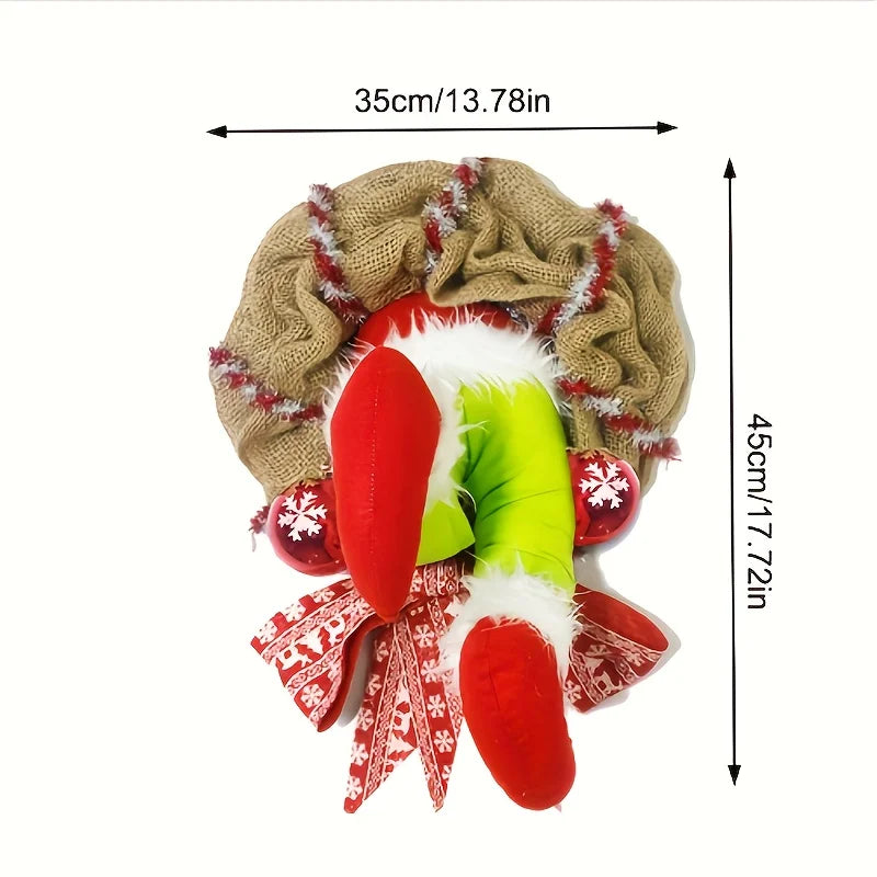 Magical Christmas Wreath - Playful Elf Legs for Festive Decoration