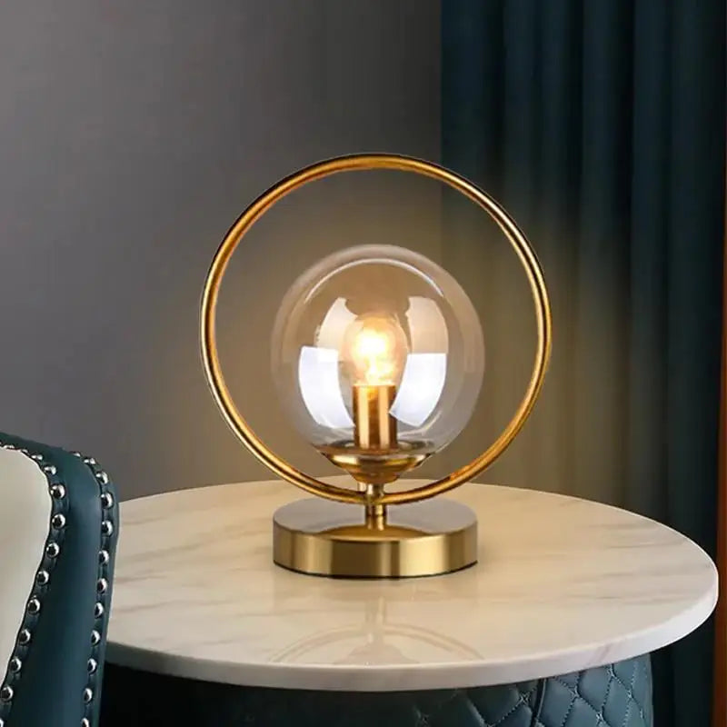 BallGlow - Luxurious Glass Lamp with Brass Accents for Modern Interiors