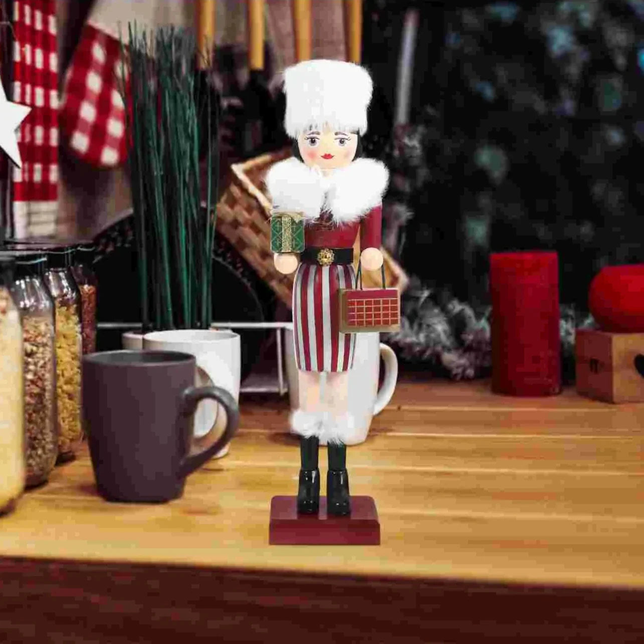 Stylish Wooden Nutcracker - Festive Classic