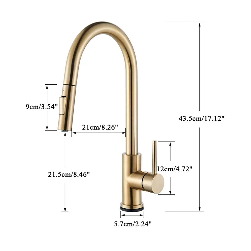 FlexiPull Faucet Tap - Modern Kitchen Mixer Tap with 360° Movement