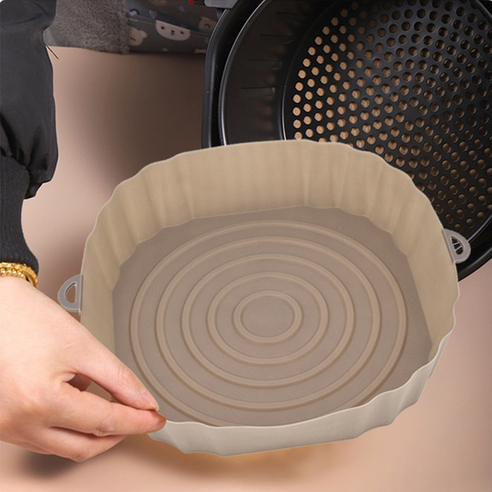 SiliconeFry Tray – Reusable Air Fryer Tray for Dishwasher