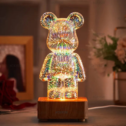 StarBear - Enchanting 3D Fireworks Effect Lamp