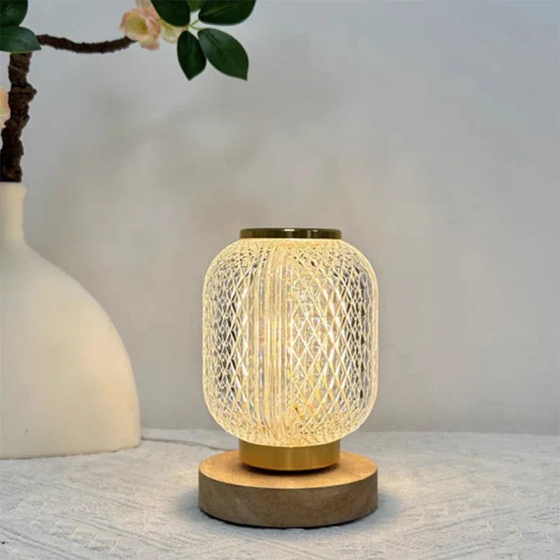 Dimmable Crystal Table Lamp - Stylish Gold Dimmable Table Lamp with Luxurious Crystal Design