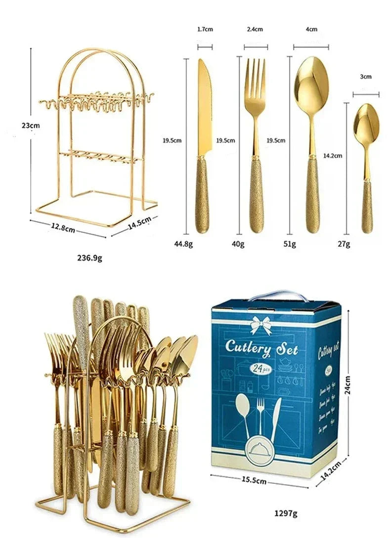 Stylish Luxury Stainless Steel Cutlery Set for Every Meal